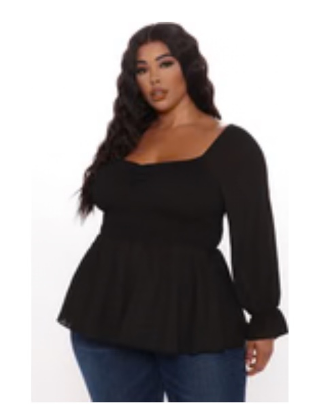 Smocked Top - Black